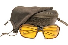 Night Driving/Blue Blocking Wrap Sunglasses With Black/Yellow Frame,Yellow Lens.