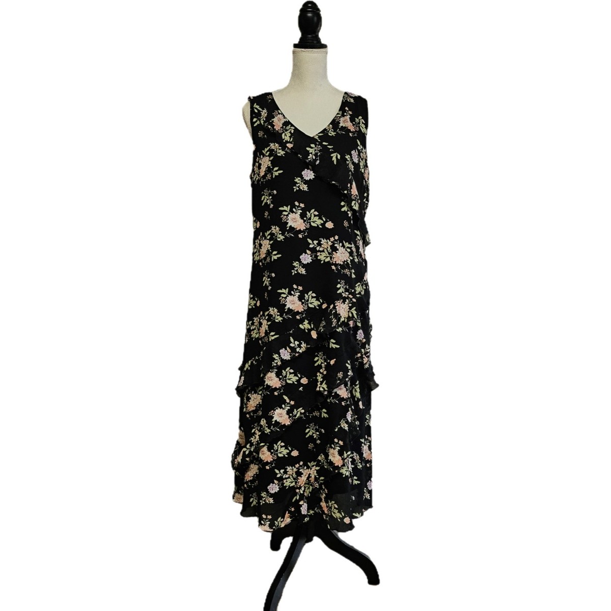 h&m green floral midi dress Green Floral Satin Midi Dress – Gabi Swimwear