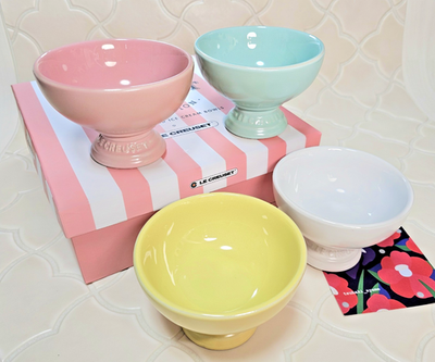 Le Creuset 食器セット カラフル　4色セット Le Creuset Sorbet Footed Ice Cream Dessert Bowls Set of 4 Matte