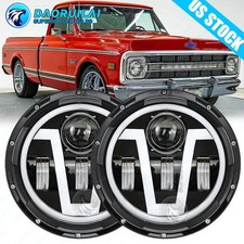 Dot Approved 7 Inch Round Led Headlight High-low Beam For Chevy Nova 1969-79