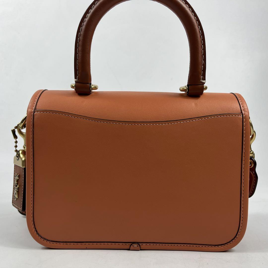 Coach C6860 Color Block Leather 2Way Top Handle Bag 8.3 Coach C6860 Color Block Leather 2Way Top Handle Bag 8.3