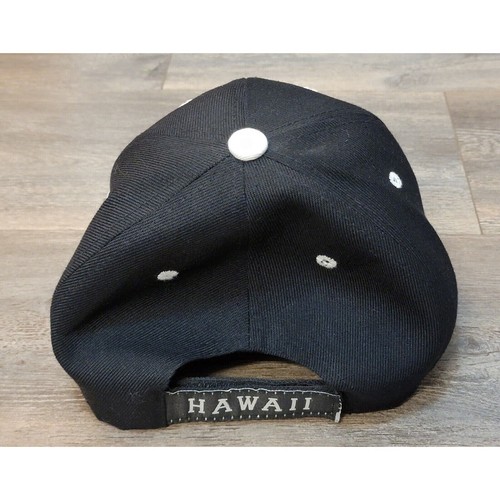 Cappello Berretto Hawaii Island Nero Regolabile Chelona Hawaiian Beach Tropical - Foto 3 di 7