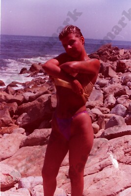 Pretty Woman bikini lingerie pinup candid Vintage Film Negative  V1h3