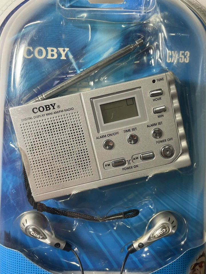 Coby CX-53 Digital Display AM/FM Radio Alarm Clock Speaker Earbuds New Sealed - Image 4 of 4