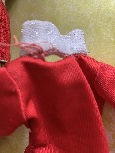 Vintage Barbie Clothing Red Silver Glittery Tinsel 4 Pieces - Picture 7 of 8
