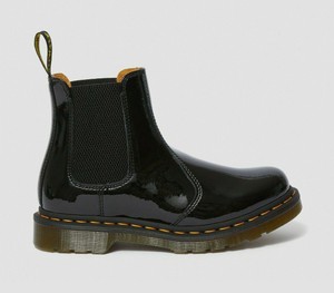 patent dr marten chelsea boots