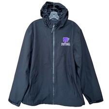 Kansas State University Wildcats Football Windbreaker Mens XL Black Purple