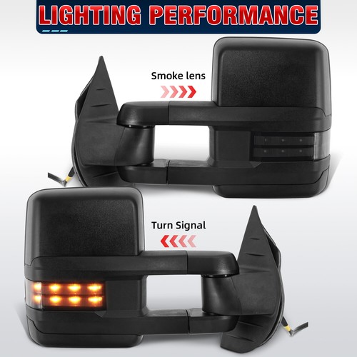 Pair Power Heated Tow Mirrors For 07-13 Chevy Silverado Tahoe GMC Sierra Yukon - Picture 4 of 15