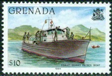GRENADA- 1984 ? COAST GARD BOAT  ? VF  **