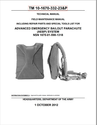 120 Page 2012 ADVANCED EMERGENCY BAILOUT PARACHUTE AEBP Maintenance Manual on CD