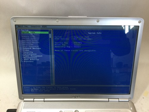 DELL INSPIRON 1525 - BOOTS TO BIOS - INTEL CORE 2 DUO - 3GB RAM -READ DESCRIP-BB - Picture 3 of 9