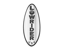 Vintage Lowrider Usa Nameplate In Chromeblack.
