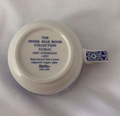 SPODE Blue Room Collection Floral Cup & Saucer - Georgian 1830 Series NEW - Picture 11 of 12
