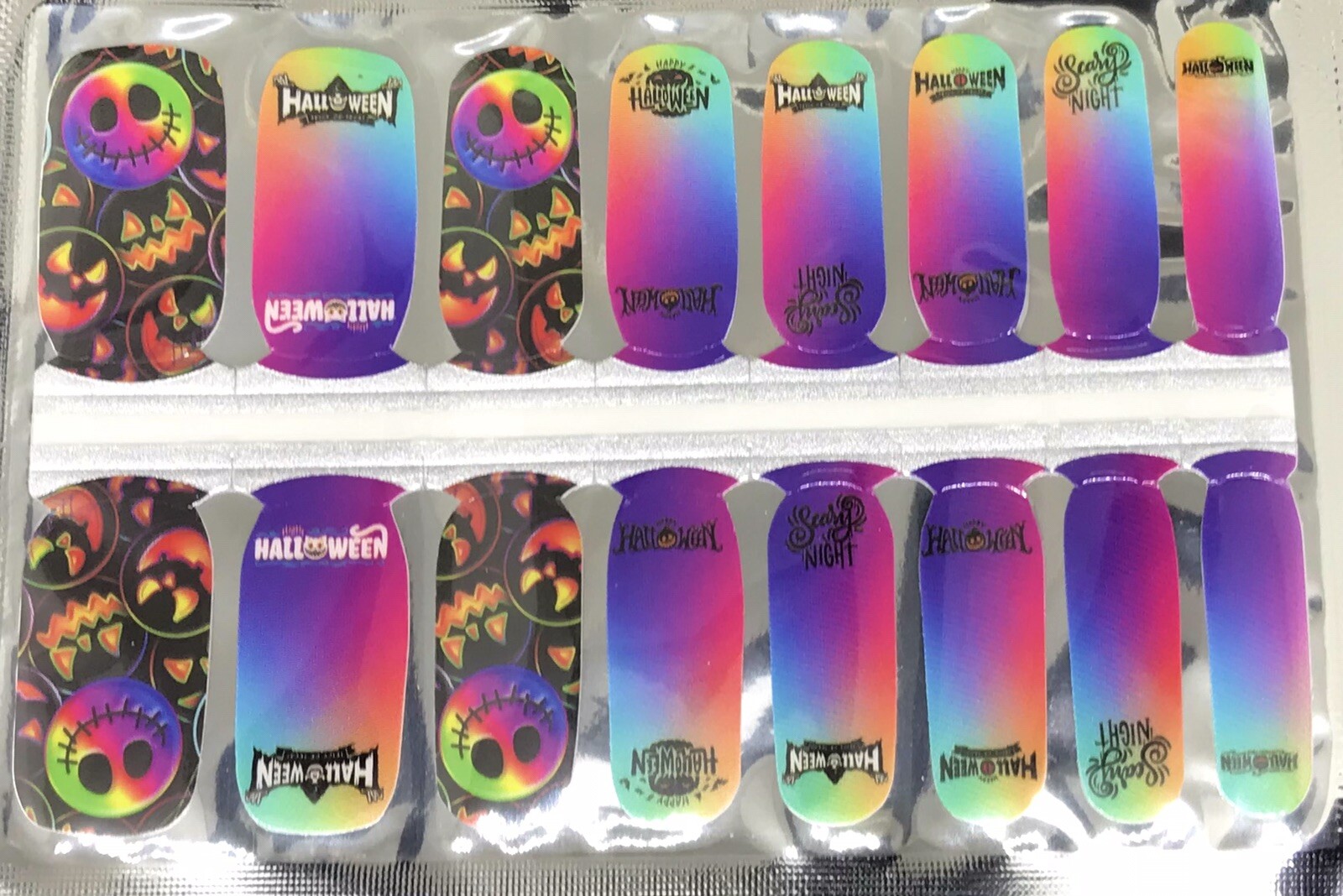 Color Nail Polish Strips 14ct. NL302 (Halloween) READ DESCRIPTION BELOW