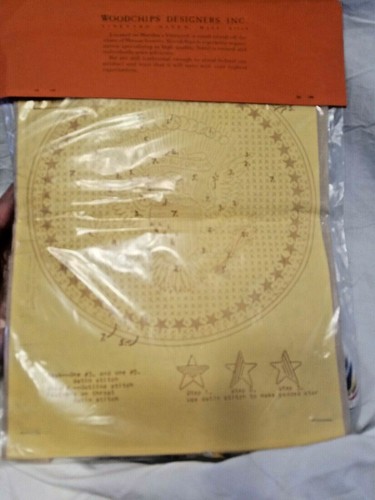EAGLE USA PRESIDENT SEAL 1976 WOODCHIPS DESIGNERS MASS. CROSS STITCH SAMPLER KIT - Picture 4 of 5