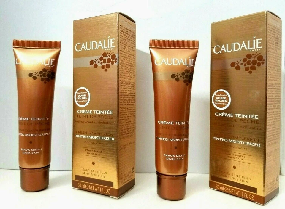 2 pçs Creme Caudalie Teintee Hidratante Tingido de Tez Fresca 1oz DOREE GOLDEN - Imagem 3 de 4