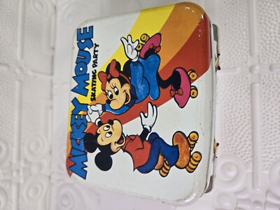 Vintage MICKEY MOUSE SKATING PARTY Disney Productions CARRY- ALL