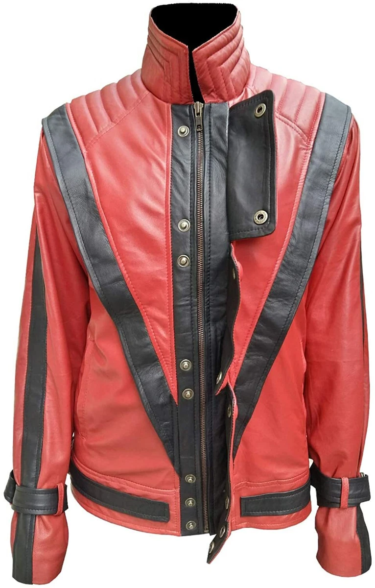 Michael Jackson Danger tour Thriller jacket on display at the Music Icons  auction preview at the Hard Rock Cafe in New York NY on May 16 2016  Photo by Stephen Smith 