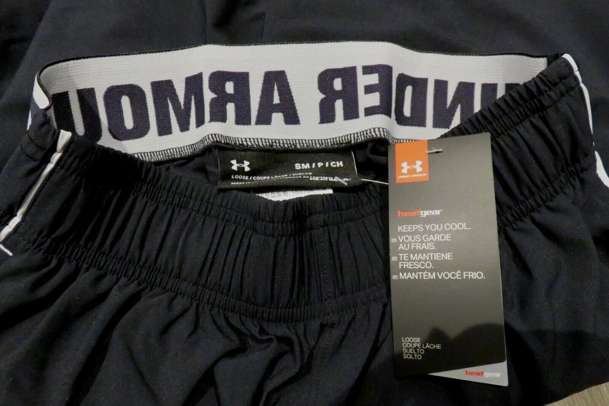UNDER ARMOUR MEN S HEATGEAR BLACK ELASTICATED LOOSE SPORTS SHORTS