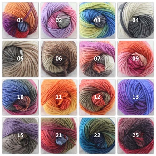 C Hot Multi Color 1Balls x 50g Chunky Knitwear Scarf Muffle Soft Wool Yarn 22 - Picture 6 of 24