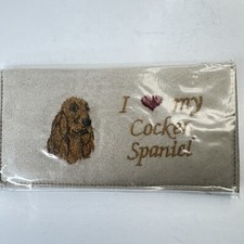 Gift Links I Love My Cocker Spaniel Dog Checkbook Cover 2006 N44337 Faux Suede