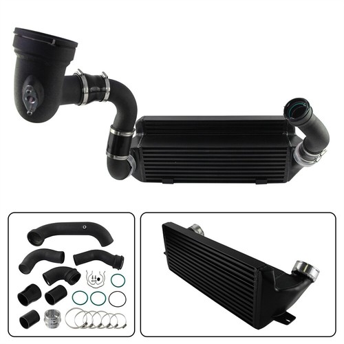 Intercooler W/Super Charge Pipe Kit For BMW N55 E8X E9X E82 E88 E90 135i Black - Picture 2 of 11