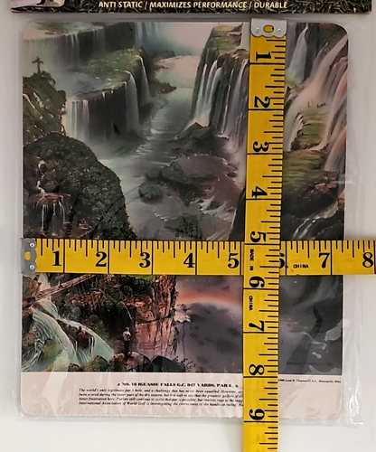 Vtg.1980 Infamous Golf Holes Mouse Pad No.18 Iguassu Falls Brazil - Picture 3 of 11