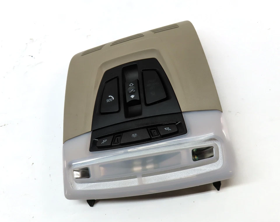 BMW X5 (F15) 2015 techo delantero centro cúpula primaria luz y botón techo corredizo (beige) Foto 3 de 4