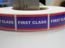 FIRST CLASS 1x2 mailing shipping sticker label 250/roll