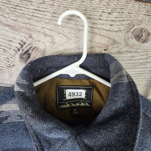 Jachs Jacket Mens Medium Blue Aztec Wool Blend Button Outdoor Flannel Coat - Picture 16 of 16