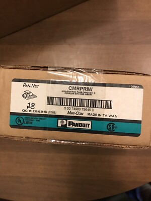 PANDUIT CMRPRIW Mini-Com RCA Pass-Through Modules WITH RED INSERT. Box Of 10