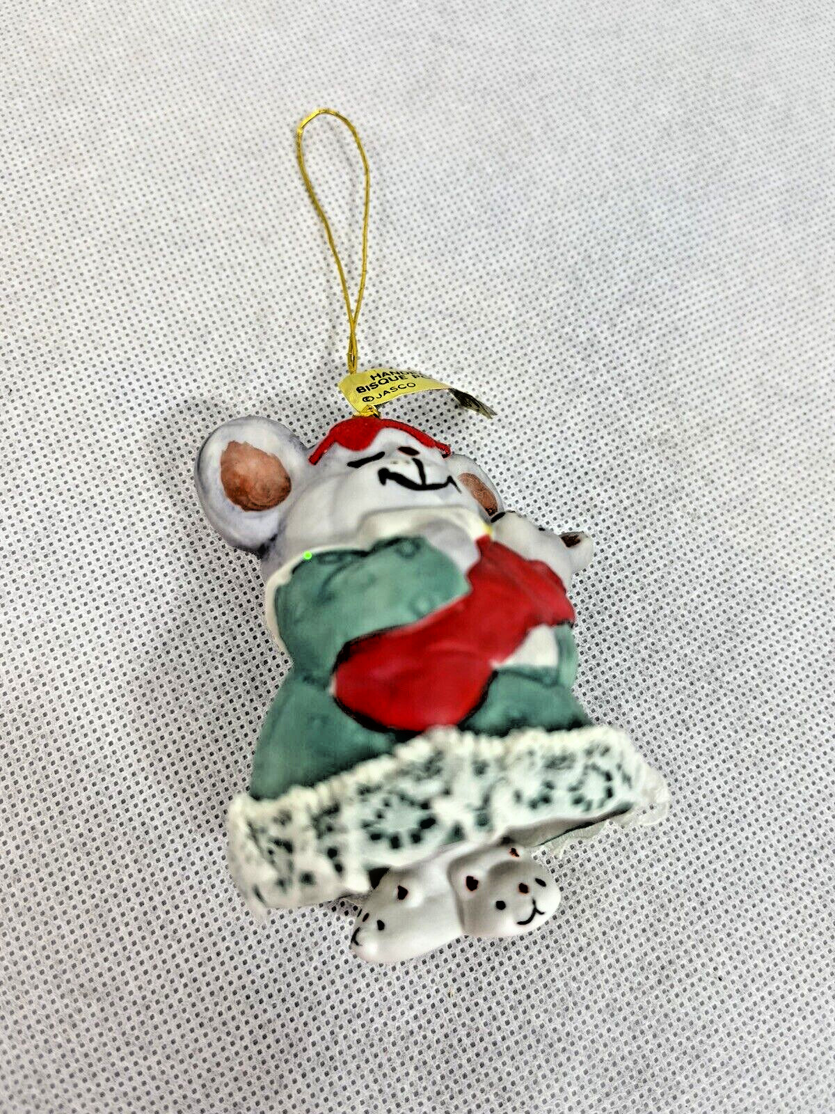 LN Vintage Jasco Caring Critter Chimers BELL Mama Mouse Baby Mice Christmas Tree