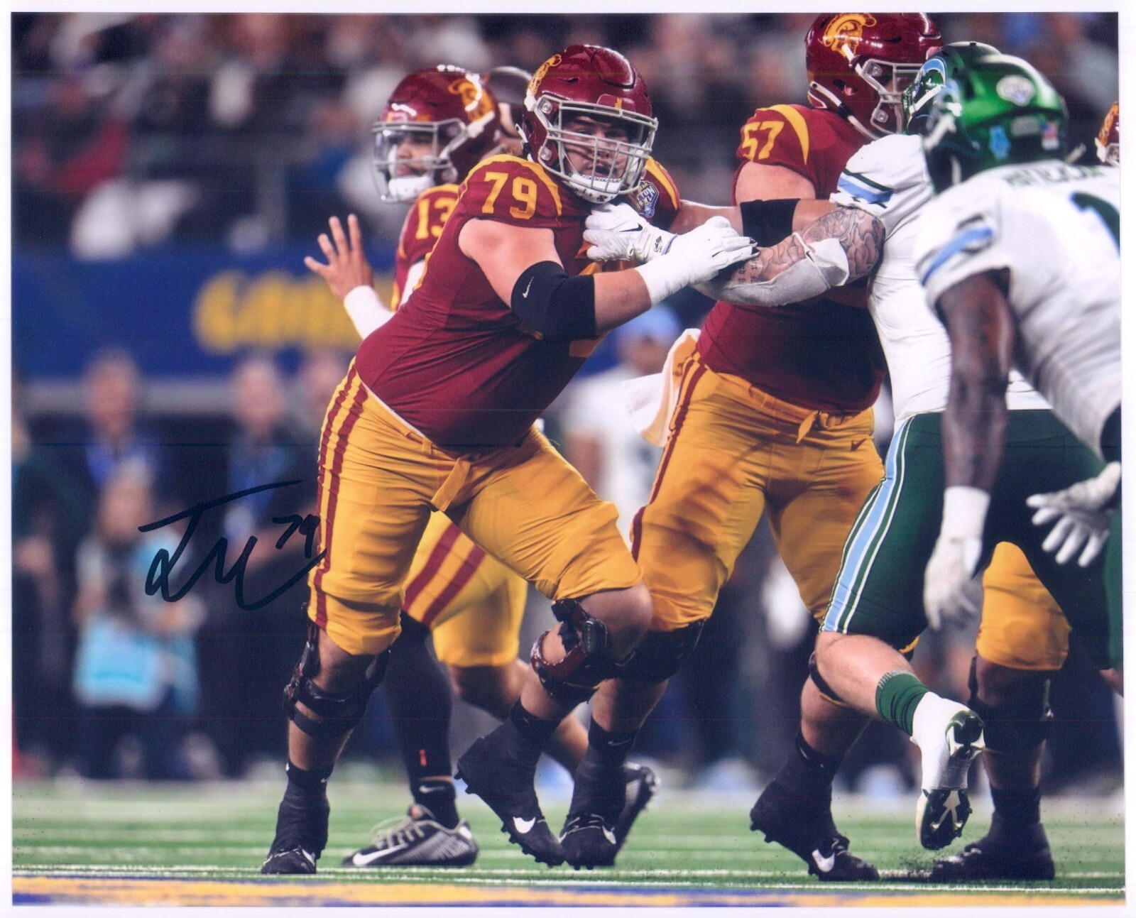 JONAH MONHEIM - Signed/Autographed - SOUTHERN CAL SC TROJANS USC 8x10 Photo COA