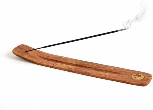 2 X Vintage Wooden Incense Stick Holder Joss Incense Incense Burner Ash Catchers - Picture 3 of 9