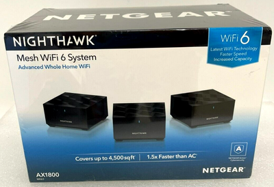 Netgear Nighthawk Dual-band AX1800 3-Pack (MK63) MR60 Mesh