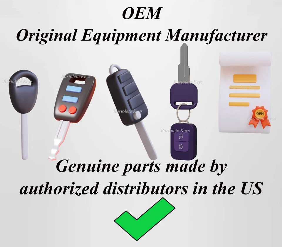 Llave de coche estilo pony original en blanco para Ford Mustang 1965 1966 Foto 4 de 4