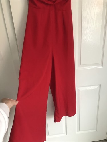 ASOS Red Backless Cowl Neck Jumpsuit 10 - Imagen 5 de 6
