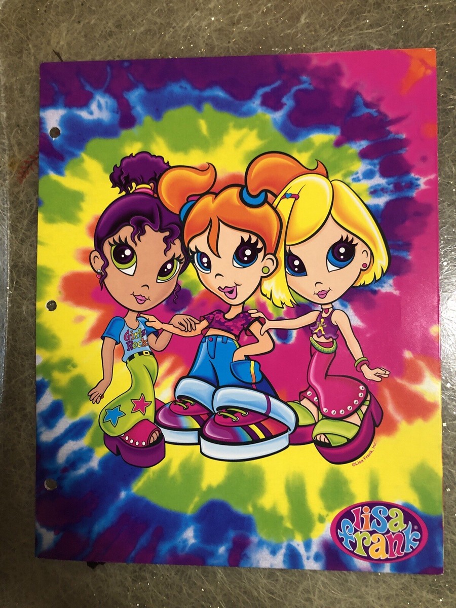vintage lisa frank BFF girls Pocket Folder Stationary Tie Dye vintage lisa frank BFF girls Pocket Folder Stationary Tie Dye