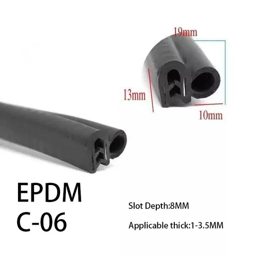EPDM Rubber U-Shape Edge Trim Sealing Strip Car Door Guard Seal Edging Protector - Picture 19 of 64