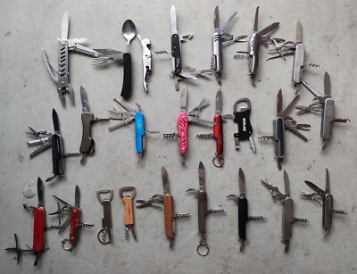VARIOUS MULTI TOOL AND SWISS-STYLE KNIVES MIXED ASSORTED, LARGE DEALER LOT OF 24