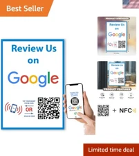 Weather-Resistant Google Review Tap Sticker - QR Code & NFC for Instant Access