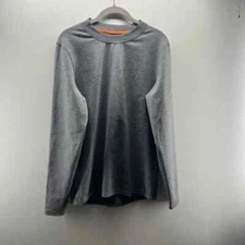 Omni Wool Shirt Mens Medium Gray Base Layer Long Sleeve Crewneck 