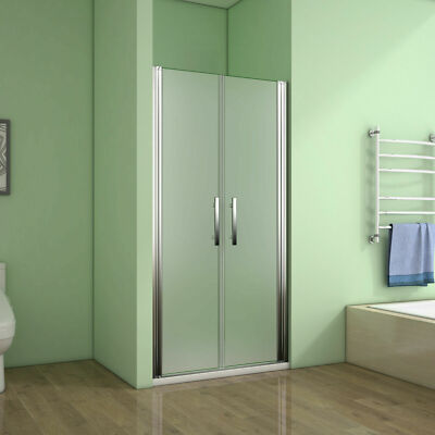 75-120cmNischentür Pendeltür Dusche Schwingtür Duschtür DuschabtrennungMilchglas