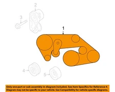 NISSAN OEM 09-24 GT-R Cooling Belts Pulleys-Serpentine Belt 11720JF00A