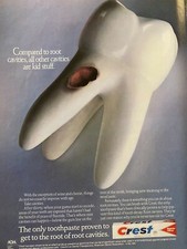 Crest Toothpaste, Full Page قديم للمقتنيات Print Ad