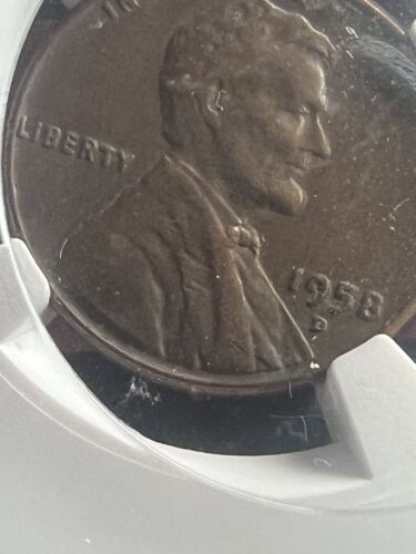 🔥RARE🔥1958 D Lincoln Cent Double Die Obverse ERROR-NGC GRADED-DDO Lincoln - Picture 9 of 13