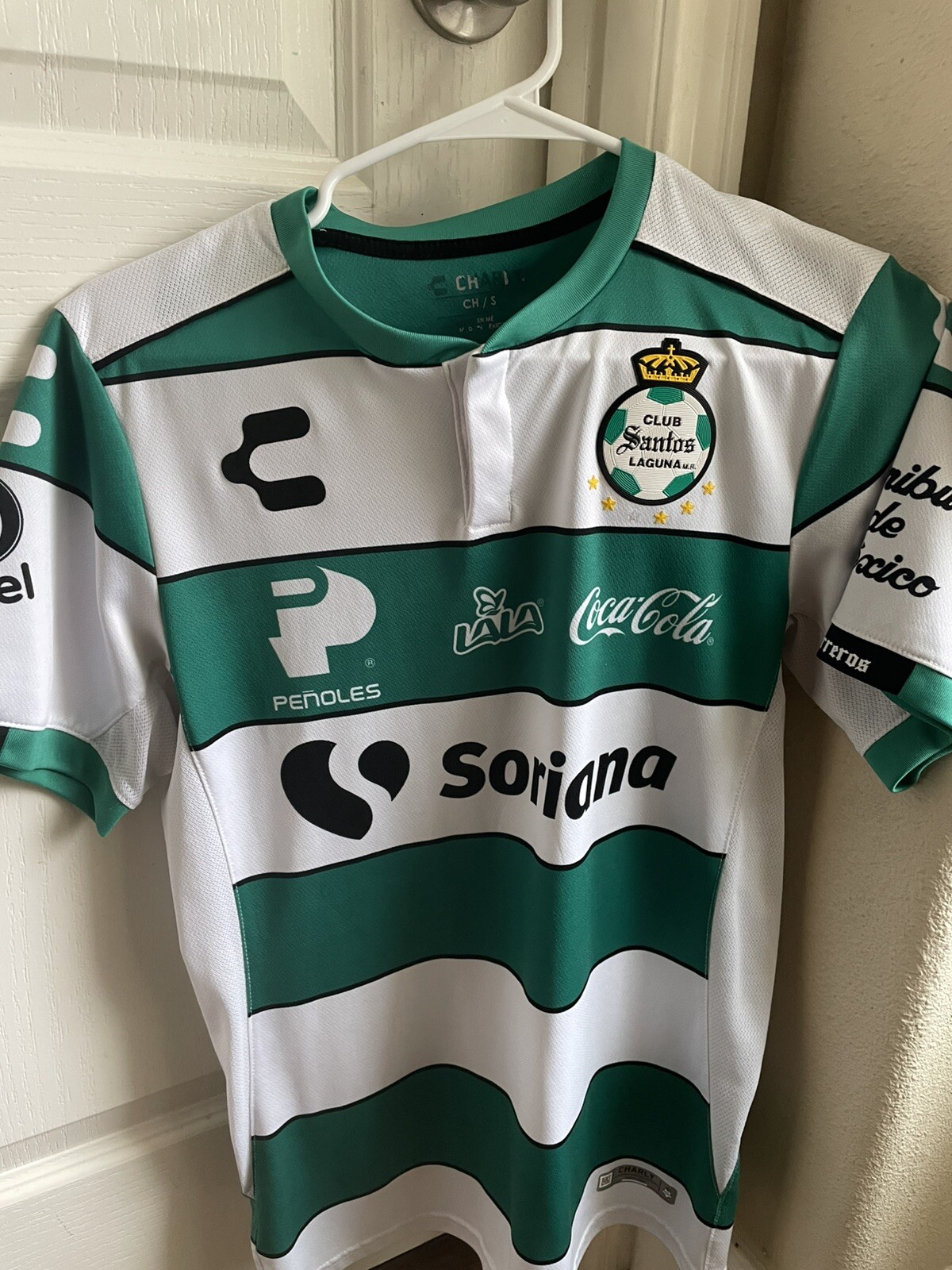 Club Santos Laguna Soccer Jersey Playera Green/White. Size Small