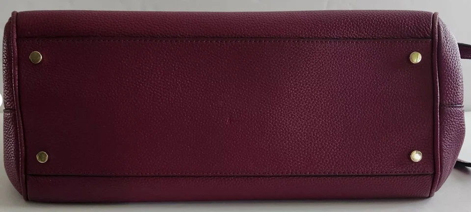 Bolso de Mano Kate Spade Mulberry Street Leighann Grande Borgoña Grano Guijarro Cuero Foto 4 de 4