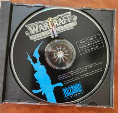 Warcraft 2 II Two Tides of Darkness 1995 Blizzard Game CD-ROM PC