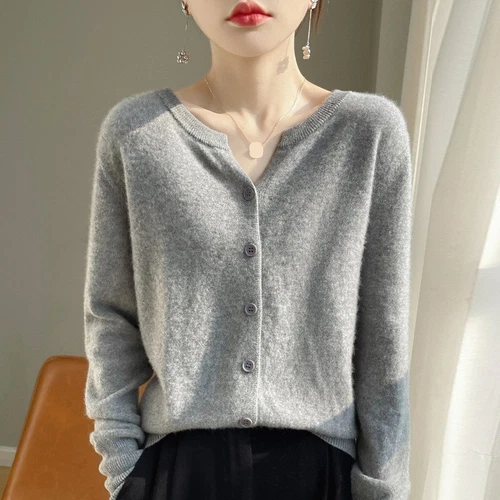 Cardigan pull cardigan femme remise cachemire mélangé col V manches longues